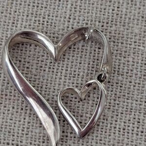 Sterling Silver 925 Mother Daughter Pendant With Saying